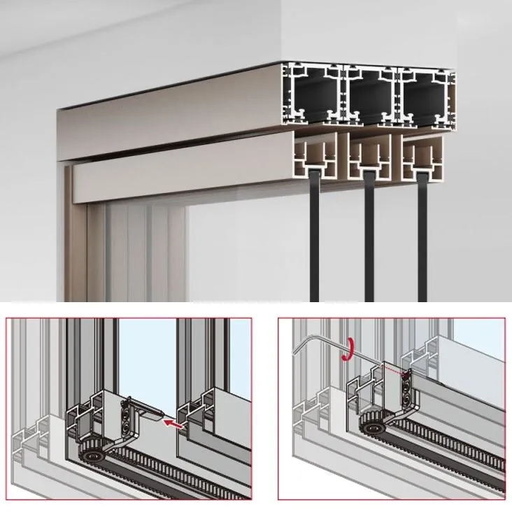 Mặt cắt ray nhôm nhiều cánh